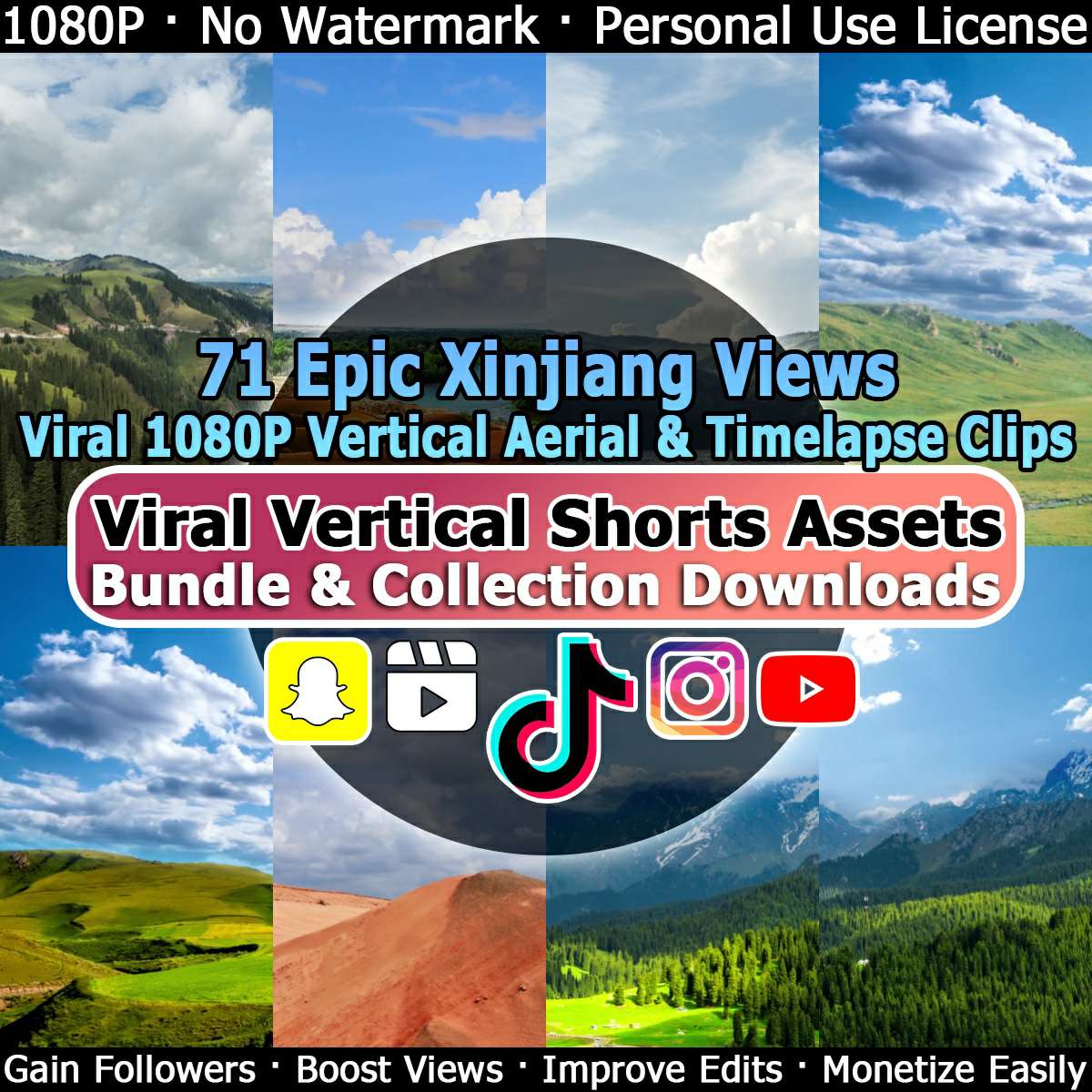 71 Jaw-Dropping Xinjiang Shorts 🌄 – Aerial & Timelapse Clips to Dominate TikTok/Reels!