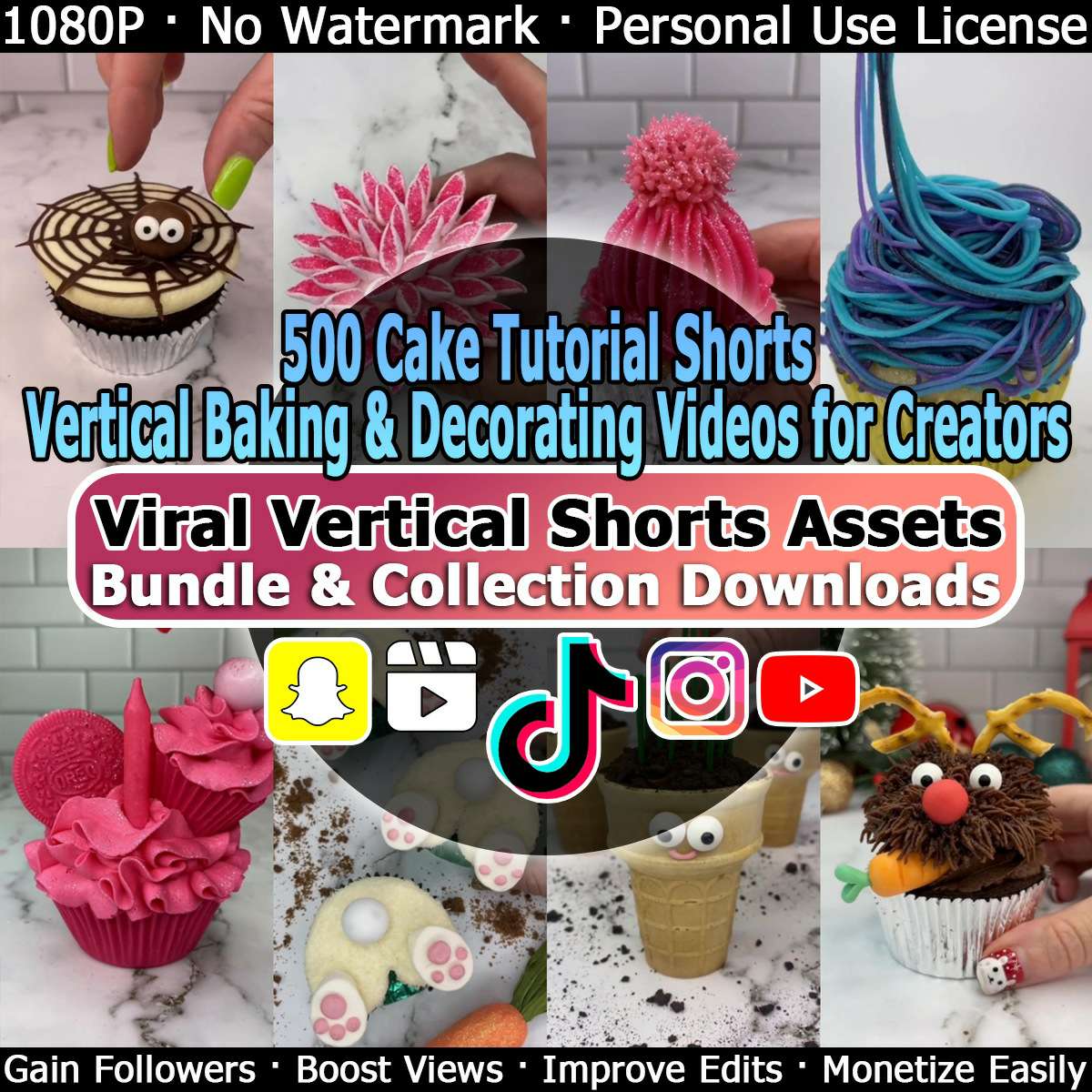 500 ASMR Baking Triggers: Hypnotic Cake Decorating in Vertical HD (No Watermark+Crunch Sounds)