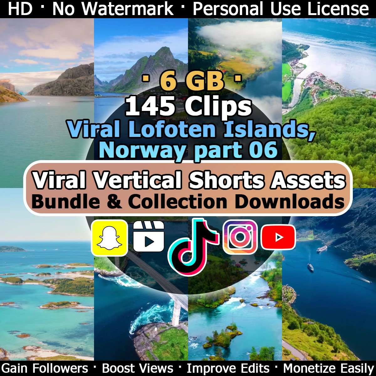 [6GB/145Clips] LOFOTEN ISLANDS Part06: Vertical Shorts Bundle for Explosive Travel Content – Norway’s Viral Goldmine