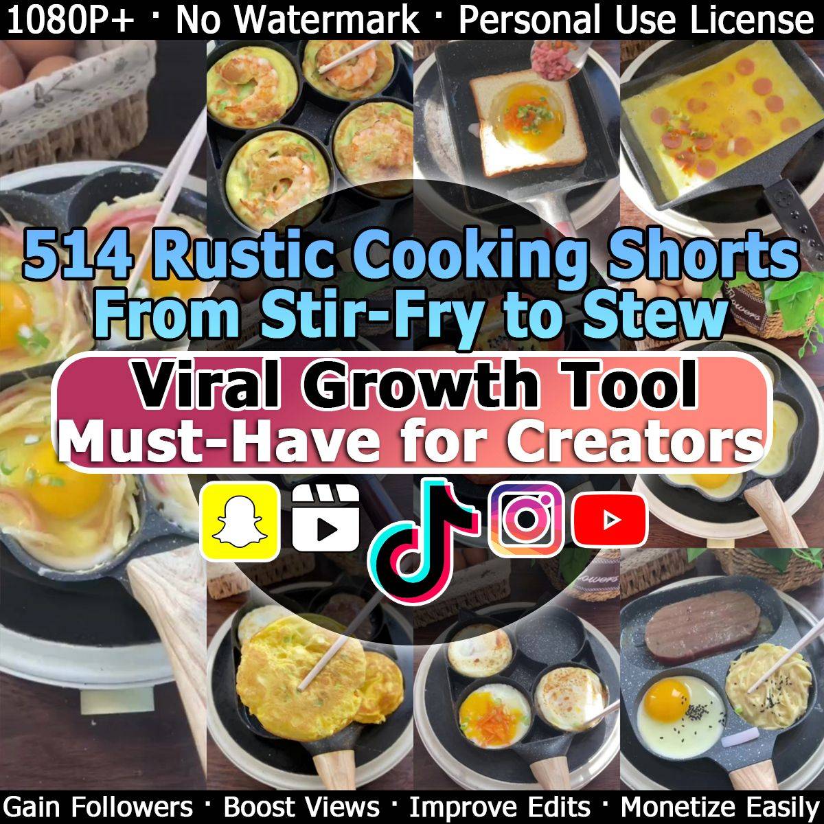 514 Rustic Cooking Shorts From Stir-Fry to Stew Viral Growth Tool Must-Have for Creators  1080P+ . No Watermark